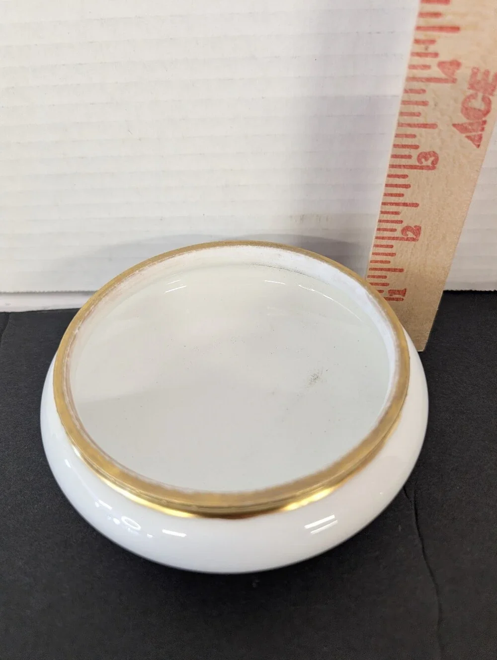 VINTAGE Limoges Porcelain Trinket Box Gold Filigree Blue Floral Accents